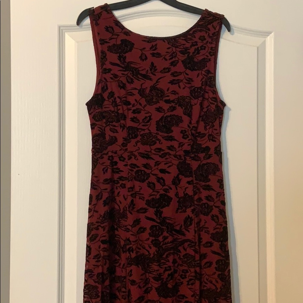 Red and black dress